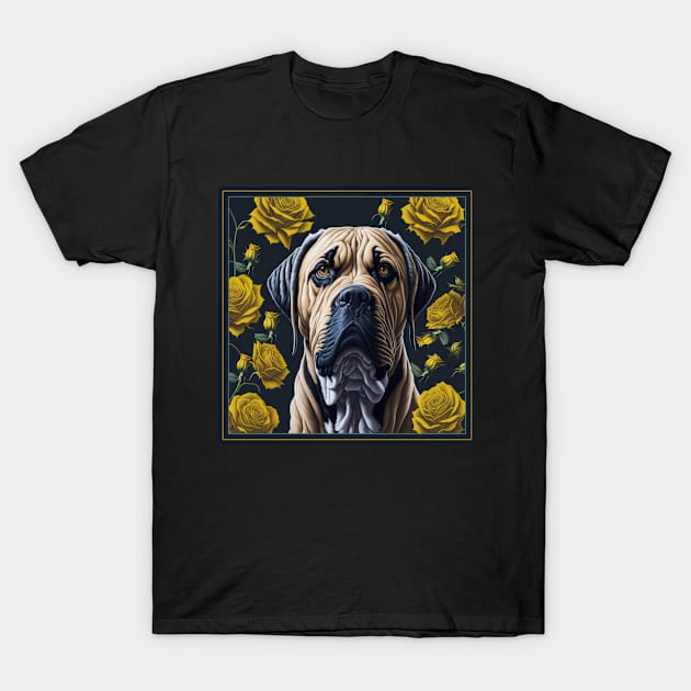 Brazilian mastif yellow roses T-Shirt by xlhombat